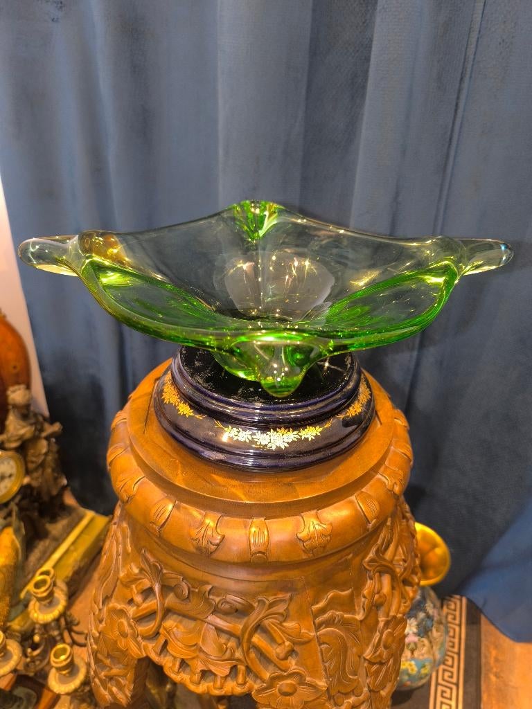 Mooie Val Sint Lambert groen schaal, Antiek en Kunst, Ophalen