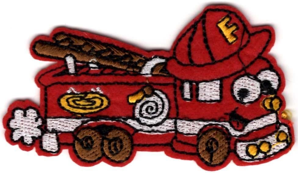 Brandweerauto stoffen opstrijk patch embleem #3, Verzamelen, Verzenden, Nieuw