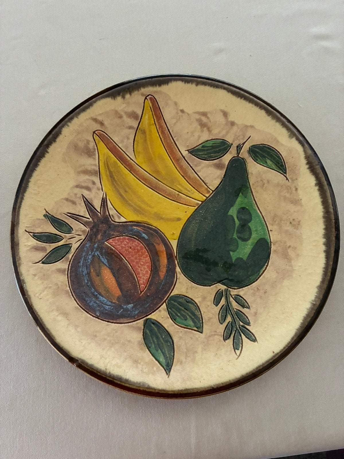 Keramiek bord. Jaar 1950, Ophalen of Verzenden