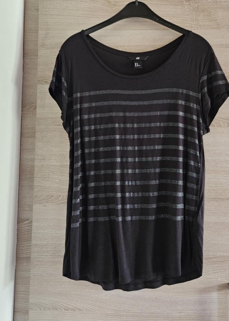 T-shirt noir H&M taille M, Ophalen of Verzenden, Gedragen, Maat 38/40 (M), Zwart