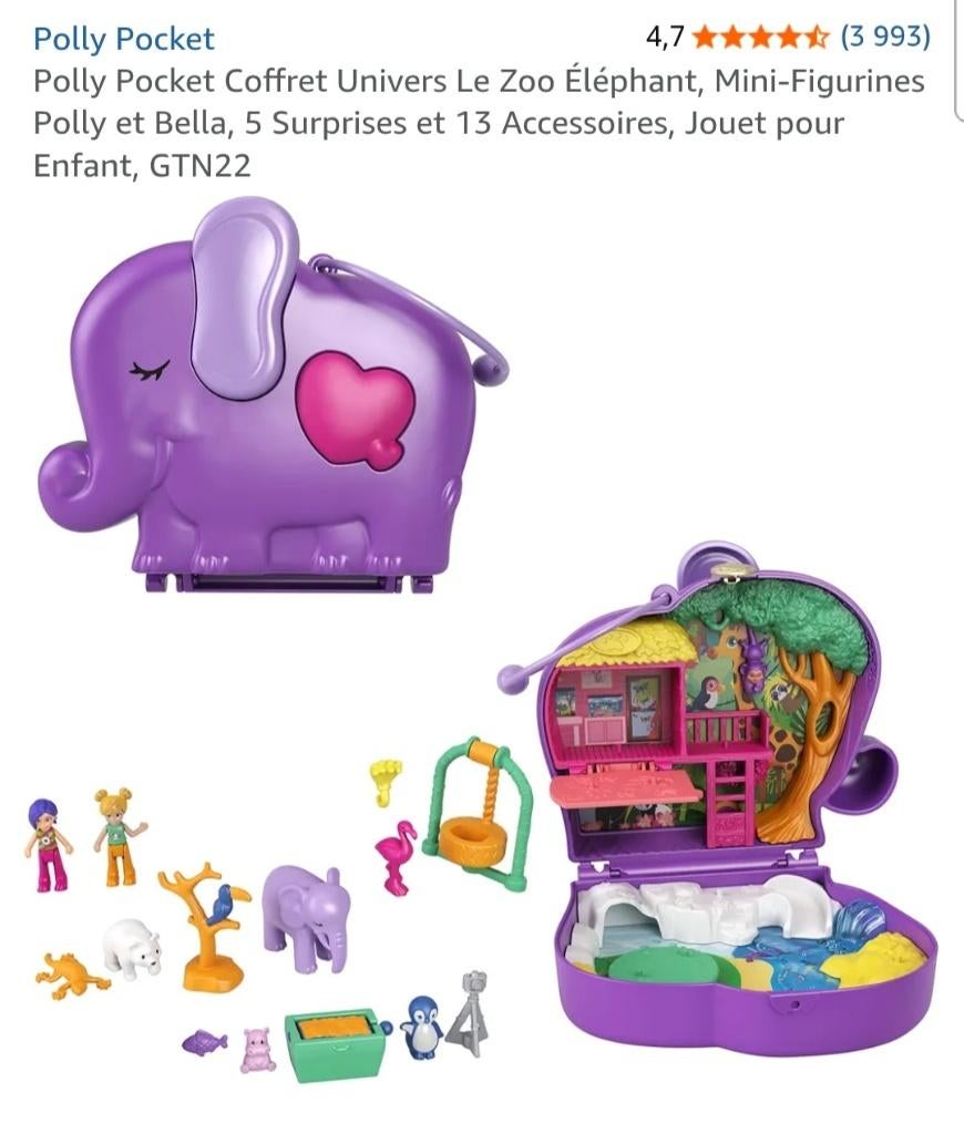 polly pocket éléphant, Enlèvement, Comme neuf