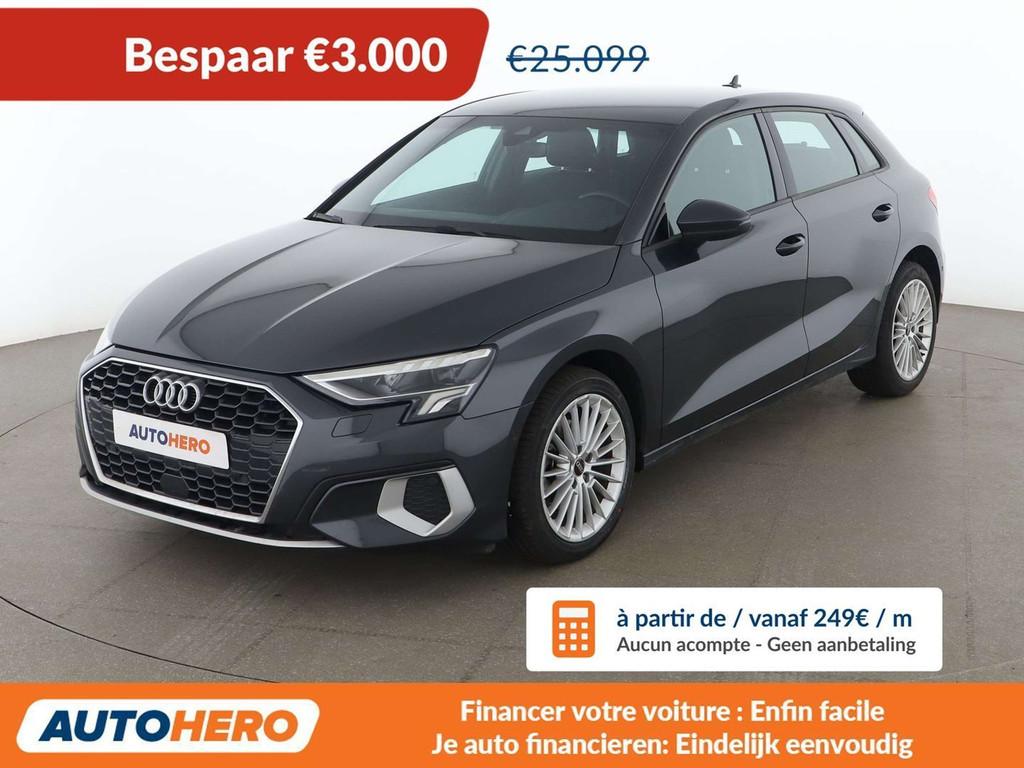 Audi A3 30 TFSI Mild-Hybrid advanced (bj 2023, automaat), Auto's, Stof, Gebruikt, Euro 6, https://public.car-pass.be/vhr/0f973e4c-6963-42d0-8617-4b27b9264956