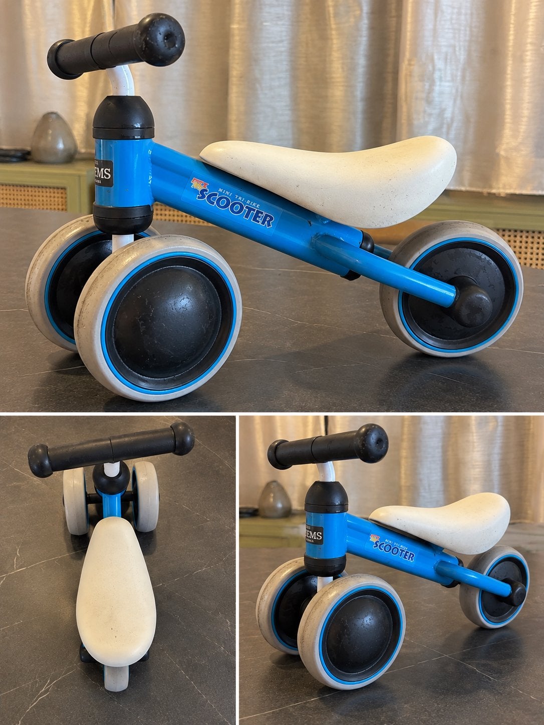 Mini loopfiets / driewieler blauw, Ophalen, Gebruikt, Loopfiets