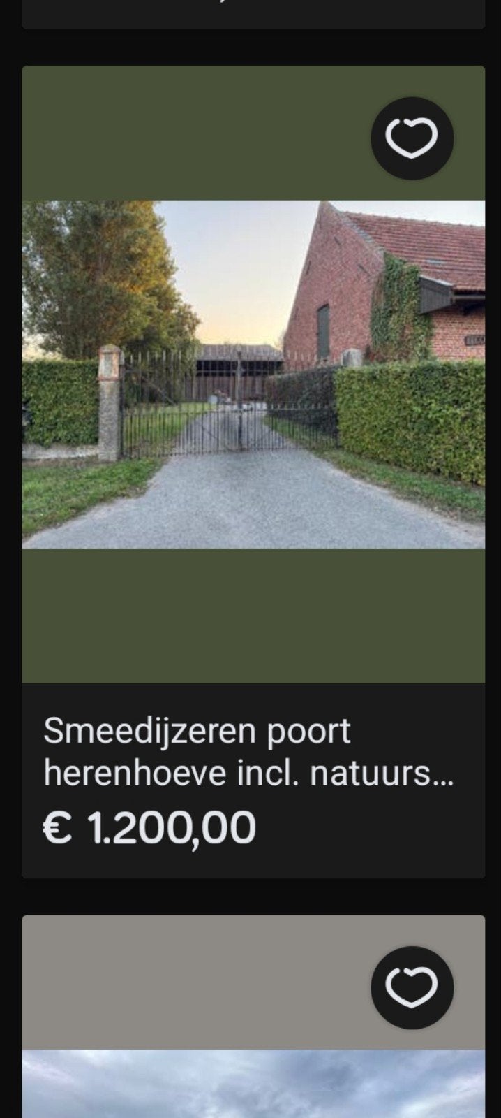 gezocht smeedijzeren poort, Tuin en Terras, Tuinhekken en Hekwerk, Ophalen of Verzenden