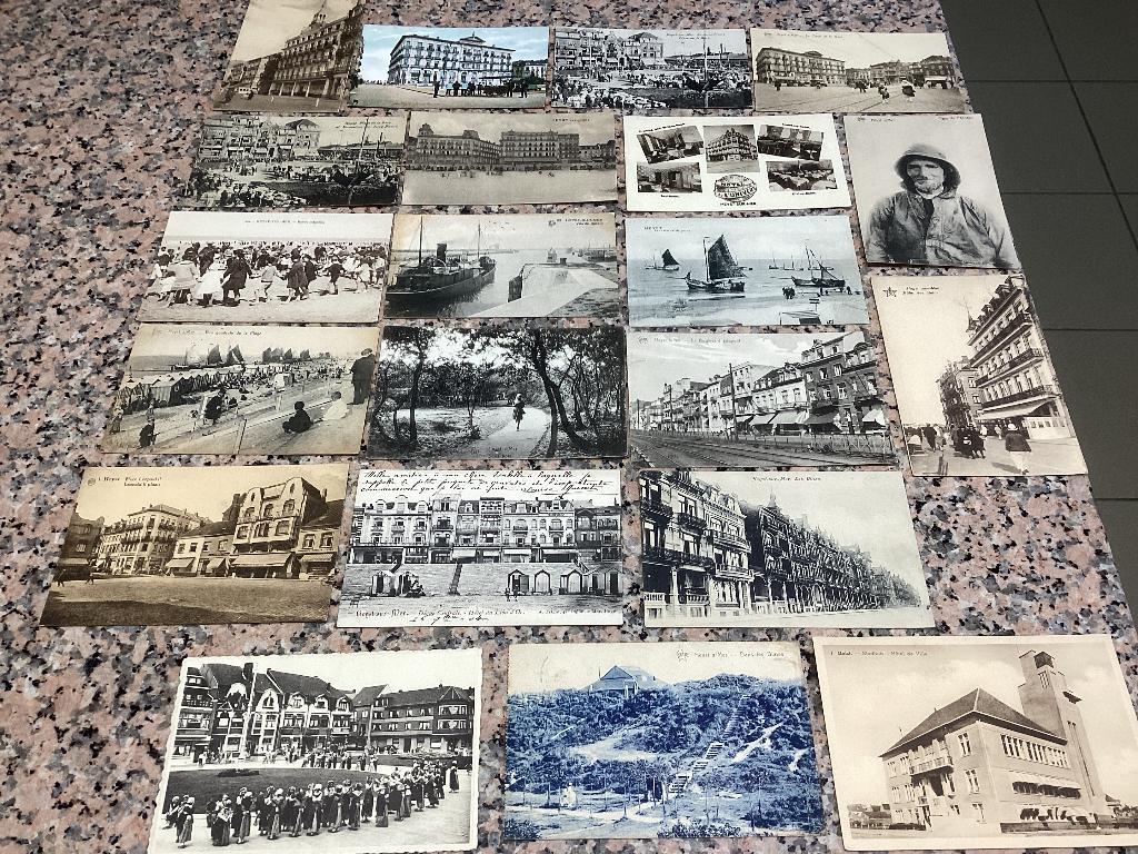 Lot de 21 cartes postales anciennes HEIST sur MERE, Enlèvement ou Envoi, Avant 1920, Affranchie, Flandre Occidentale
