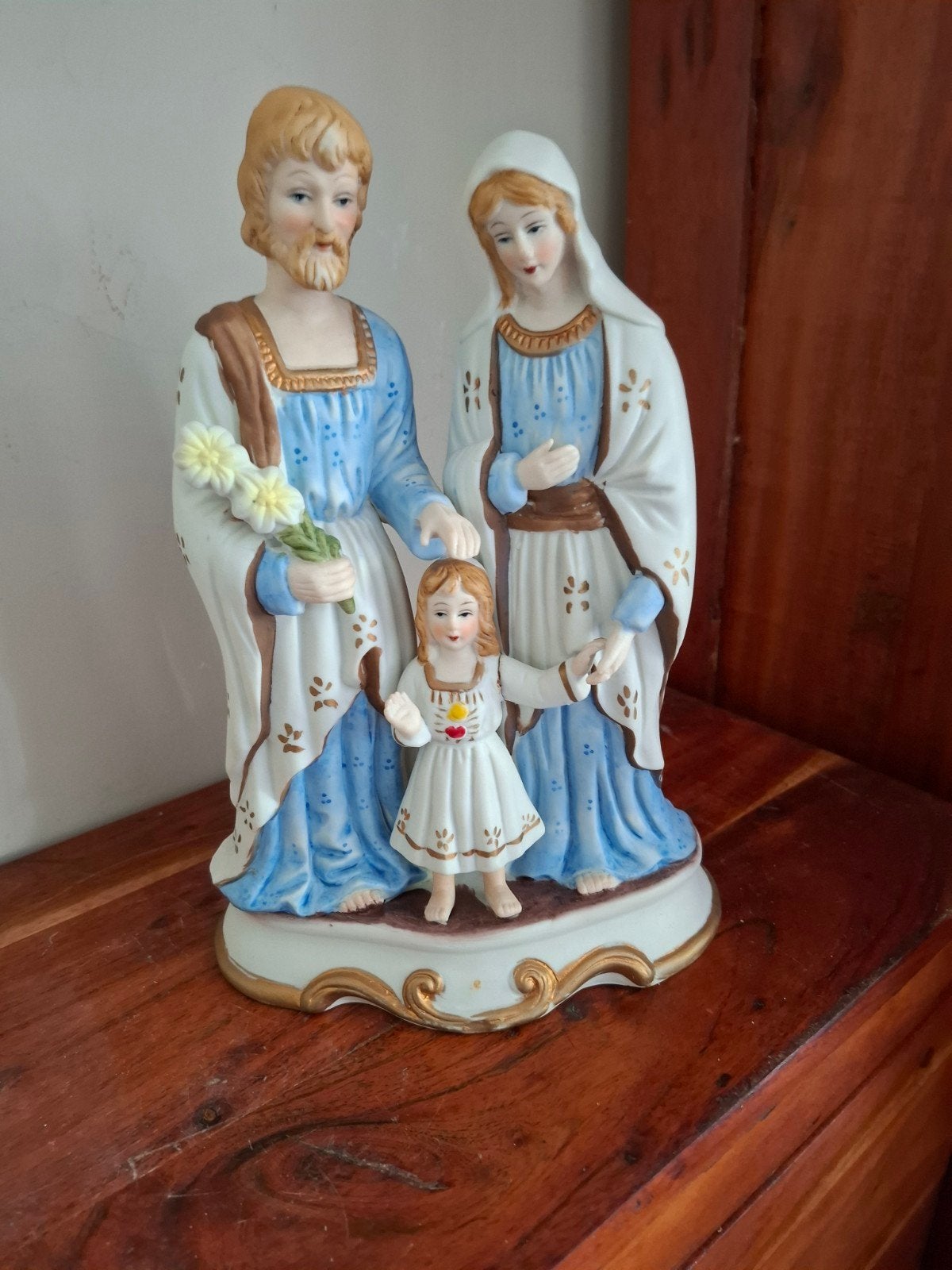 Antieke beeld van Heilige familie, Ophalen of Verzenden