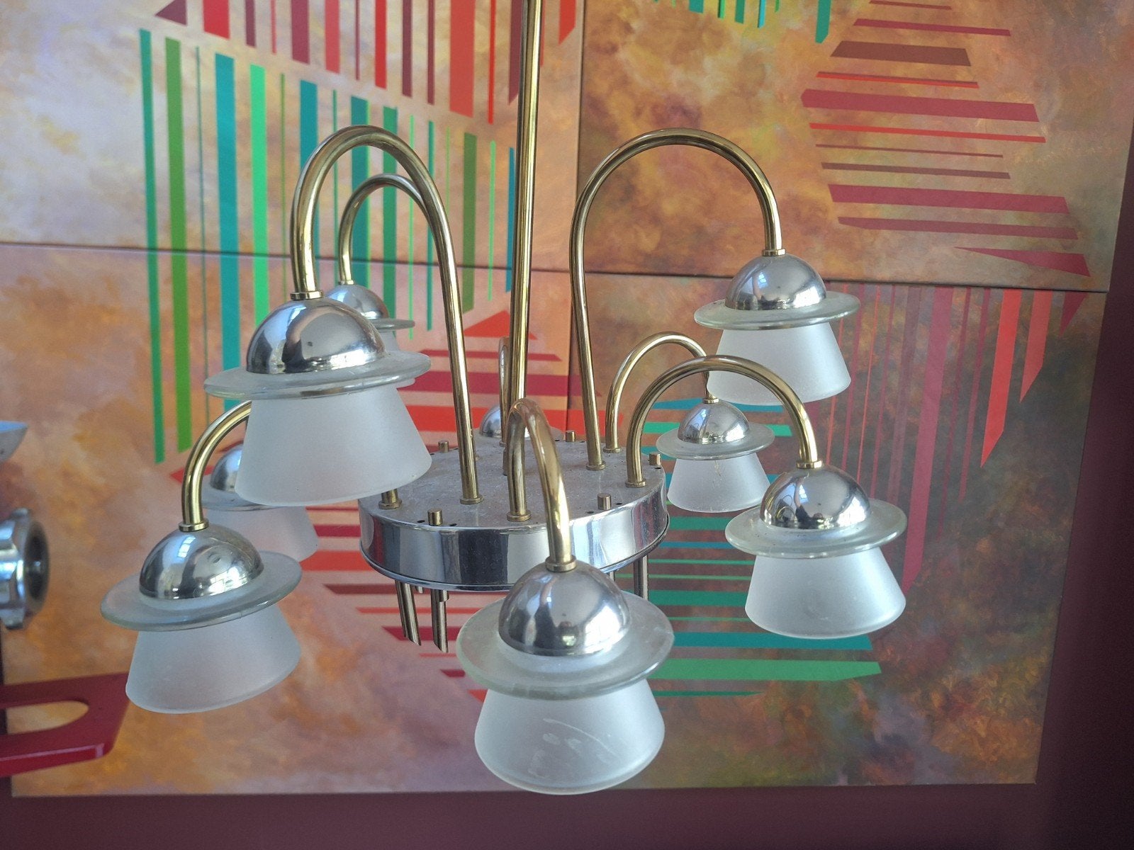 massive vintage luster, Antiek en Kunst, Ophalen of Verzenden