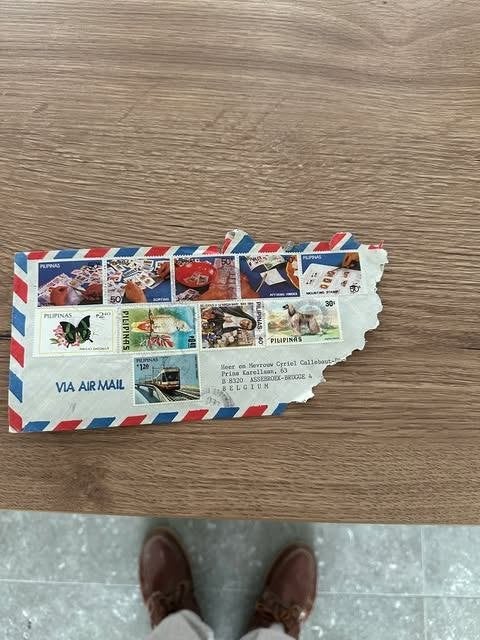 set postzegel stamp pilipinas op omslag, Ophalen of Verzenden, Gestempeld, Zuidoost-Azië