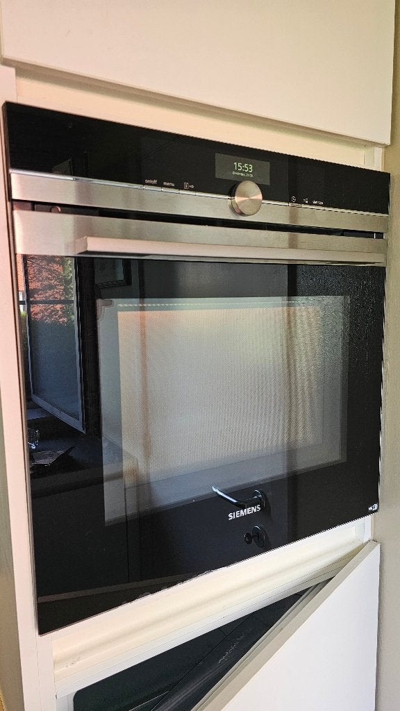 INBOUW OVEN SIEMENS HM676G0S6/91 (+ microgolffunctie), Ophalen, Zwart, 50 tot 100 cm, Zo goed als nieuw
