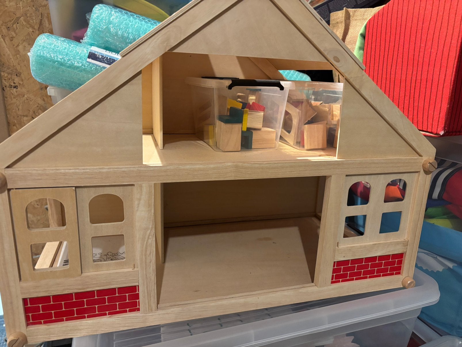 Poppenhuis met meubels, Kinderen en Baby's, Ophalen, Zo goed als nieuw, Poppenhuis