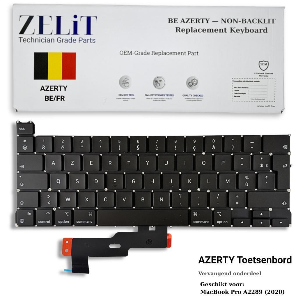 Clavier pour MacBook Pro 13" A2289 2020,AZERTY et assemblage, Enlèvement ou Envoi, Azerty, Neuf, ZELIT