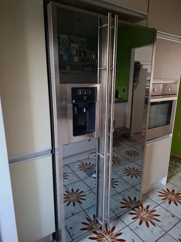 frigo américain, Ophalen, Gebruikt, 60 cm of meer, Met vriesvak