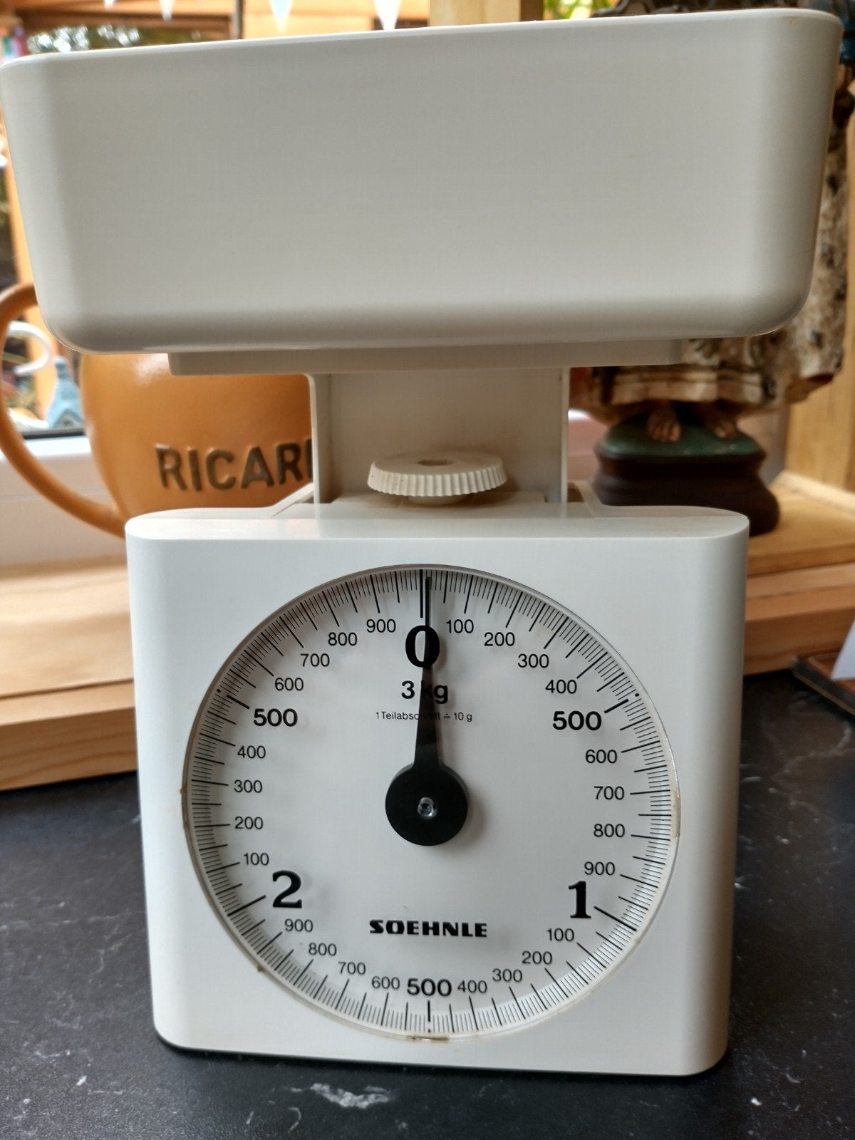 Soehnle witte keukenweegschaal tot 3 kg vintage, Ophalen