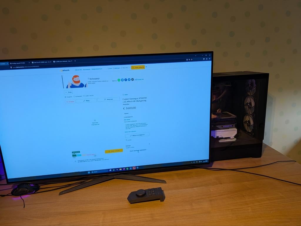 Custom Gaming pc RTX4090 + LG 48inch 4K Oled gaming monitor, Gebruikt, 32 GB, Intel Core i9, 2 TB
