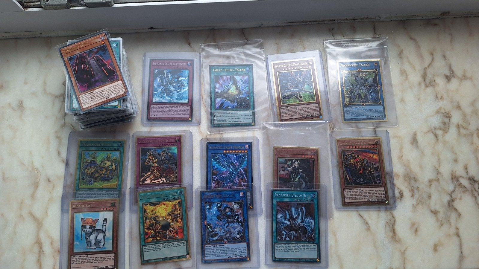 Yu-gi-Oh Kaarten + bulk, Ophalen, Zo goed als nieuw, Losse kaart, Foil