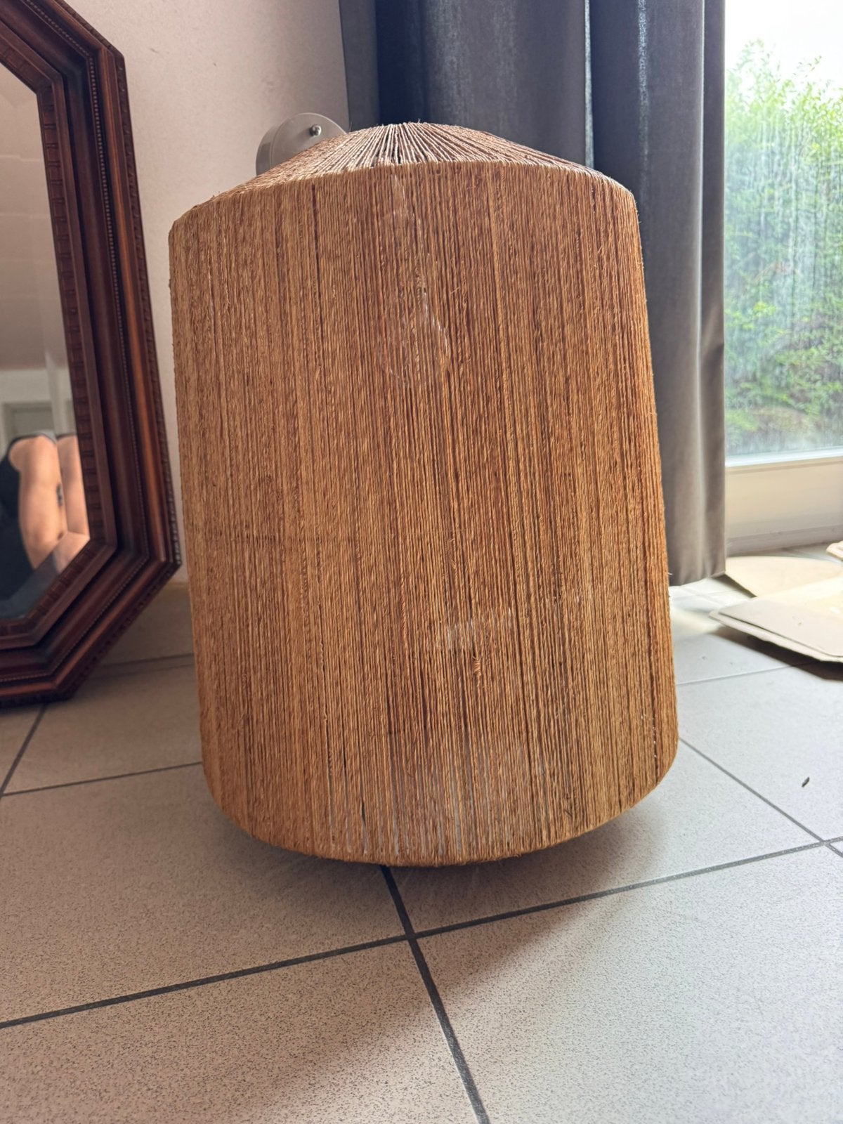 Rieten hanglamp, Huis en Inrichting, Ophalen, Zo goed als nieuw