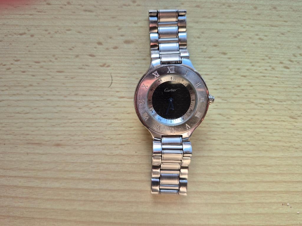 Must de Cartier 21 dameshorloge, Overige merken, Staal, Gebruikt, Staal