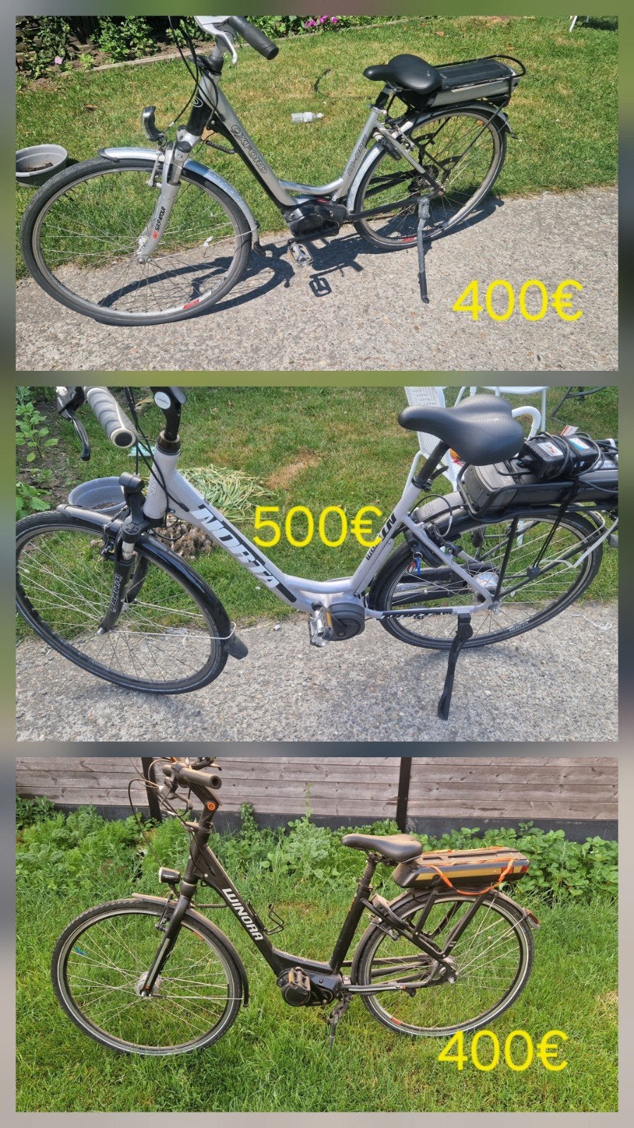 Elektrische fietsen Oxford norta winora, Enlèvement