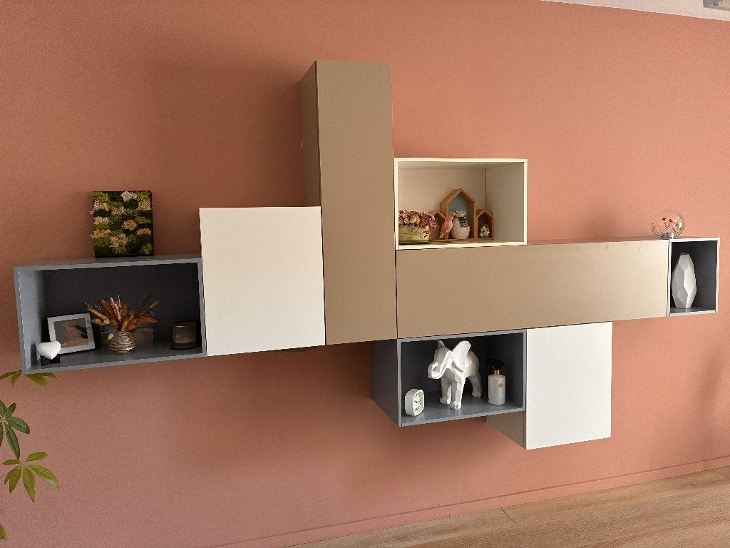 Groot (TV) wandmeubel, Huis en Inrichting, Ophalen, Gebruikt, Met deur(en), 300 cm of meer