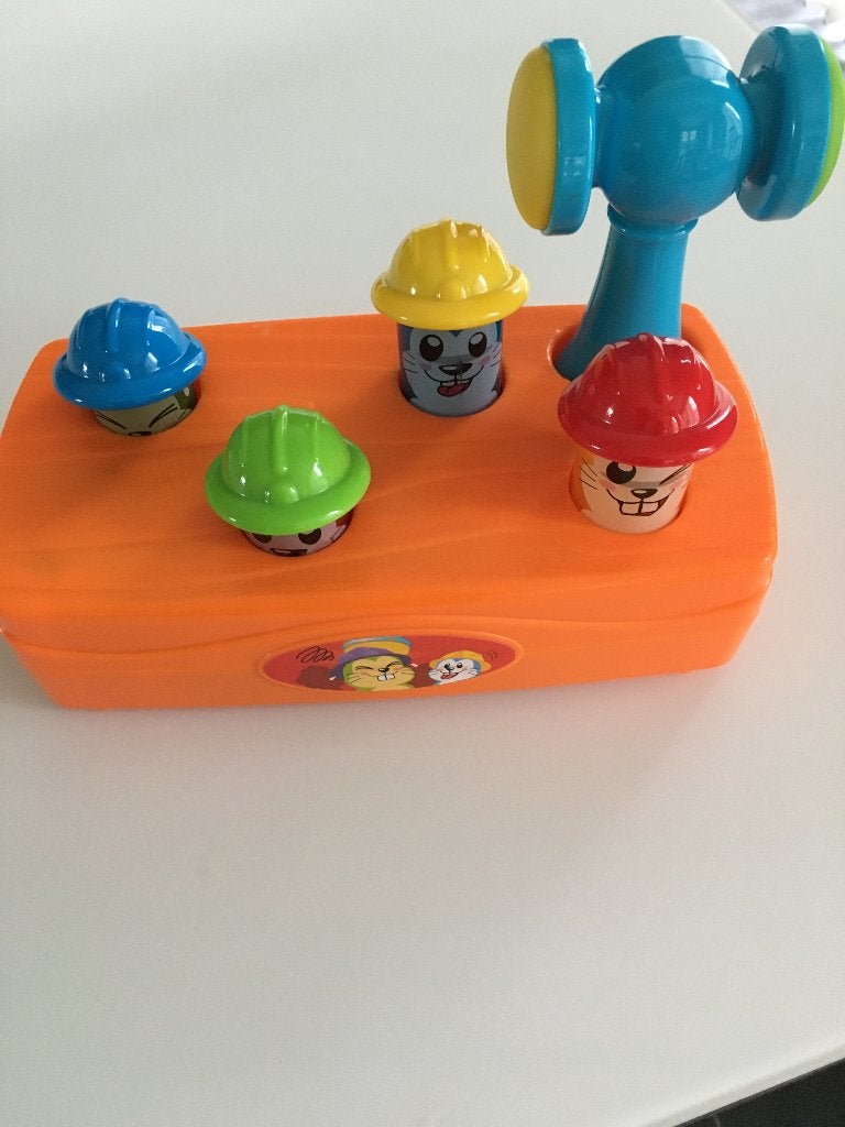 Playgo Hamerbank met 4 figuurtjes, Ophalen of Verzenden, Zo goed als nieuw, Babygym, Met licht