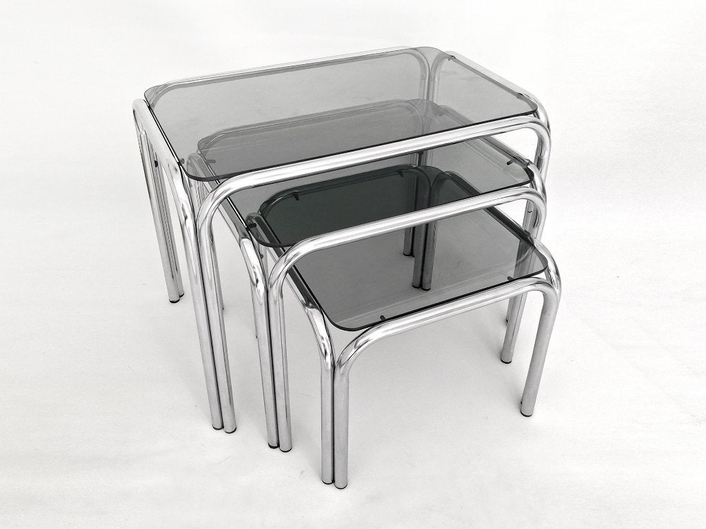bijzettafeltjes space age, Huis en Inrichting, Minder dan 45 cm, Minder dan 55 cm, Gebruikt, Ophalen of Verzenden