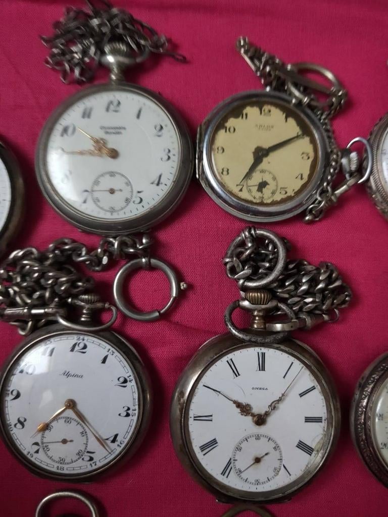 Collection de montres de poche anciennes, Enlèvement ou Envoi, Argent