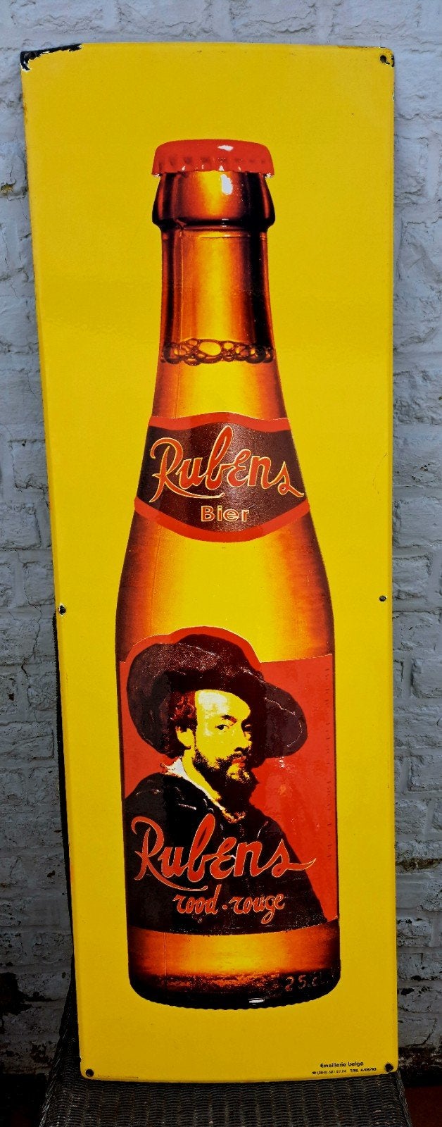 Emaille bord Rubens, Verzamelen, Biermerken, Ophalen