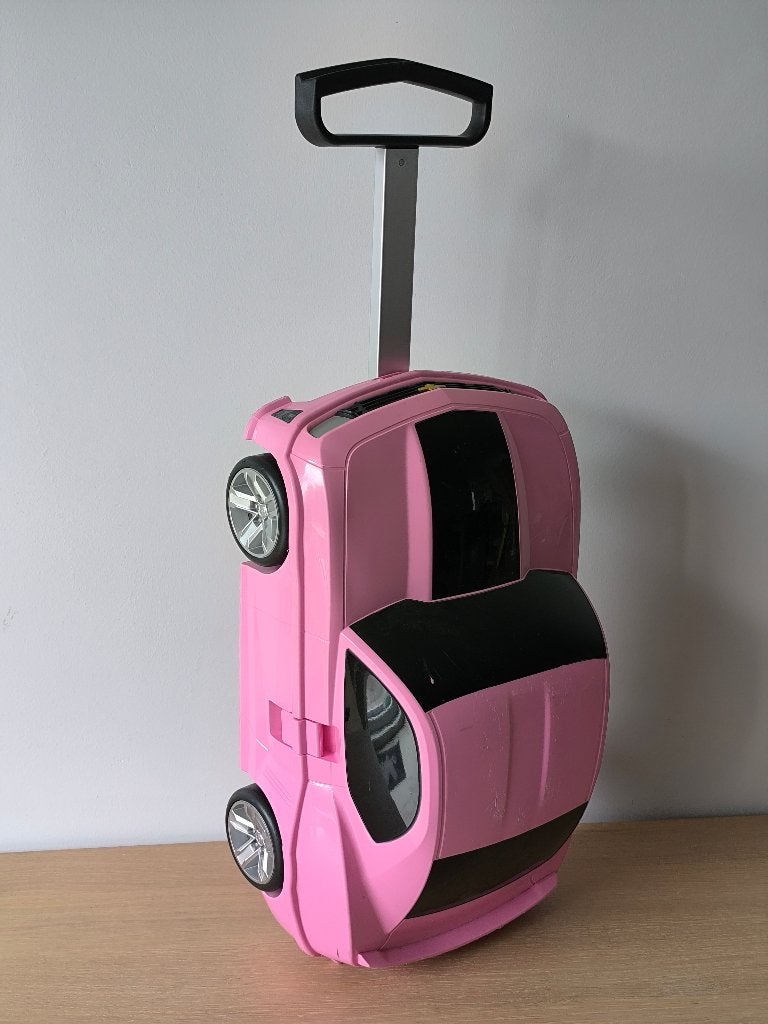 Welly Ridaz Kinder reiskoffer/ speelgoed auto. (Pink), Uitschuifbare handgreep, Gebruikt, Hard kunststof, Minder dan 50 cm