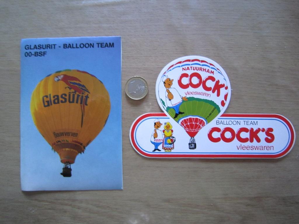 Retro/vintage sticker - Luchtballon, Ophalen of Verzenden, Zo goed als nieuw, Overige typen