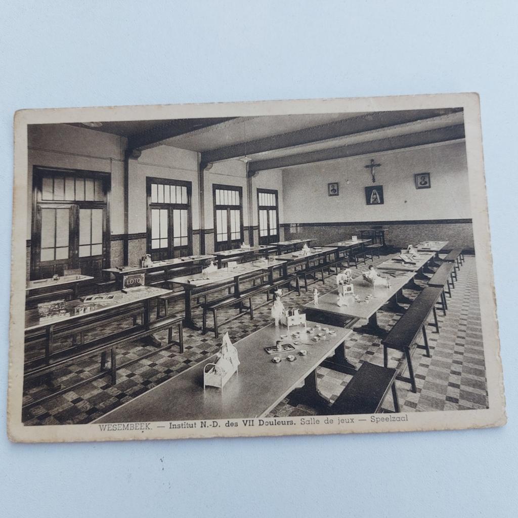 Oude postkaart Wezembeek, Enlèvement ou Envoi