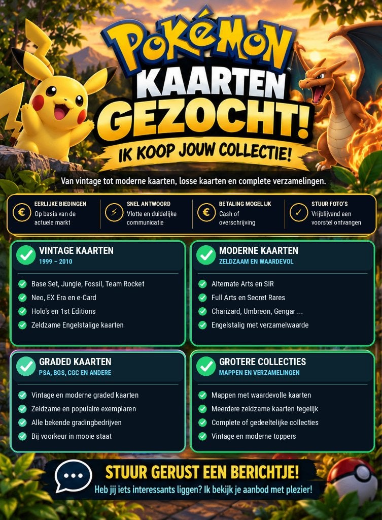 Cartes Pokémon— J'ACHÈTERAI VOTRE COLLECTION !, Enlèvement ou Envoi, Neuf, Plusieurs cartes, Foil