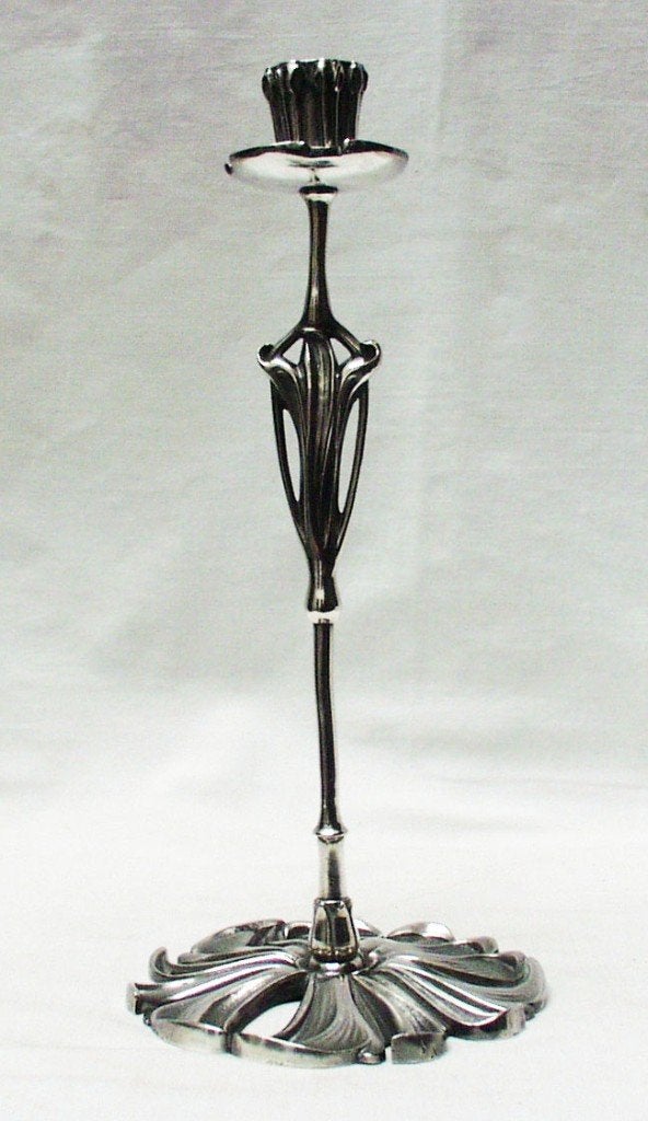Bougeoir Art Nouveau - Georges De Feure., Antiquités & Art, Enlèvement ou Envoi, Cuivre ou Bronze