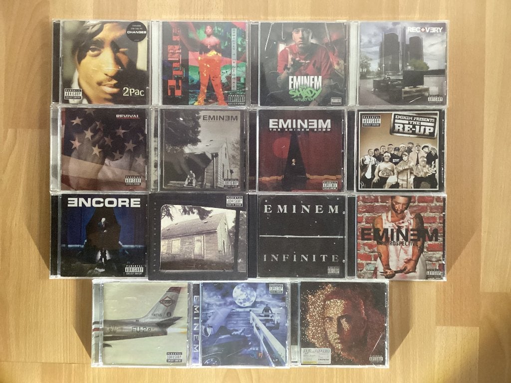 Cd’s Rap 2 Pac, Eminem, Enlèvement ou Envoi