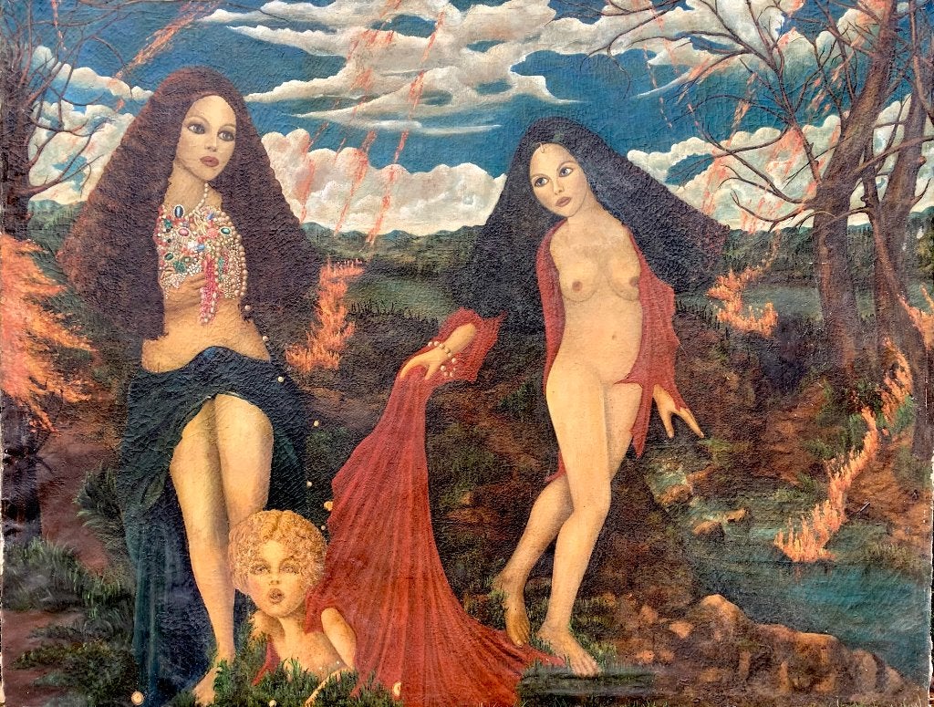 Peinture, Œuvre originale, Portrait ou Personnes, Enlèvement ou Envoi, Peinture à l'huile