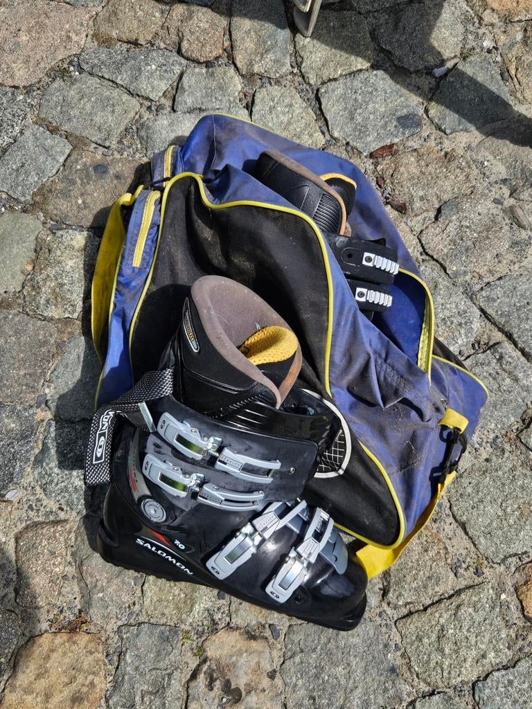 Chaussures de ski, lattes et bâtons (taille 44), Enlèvement, Ski, Skis