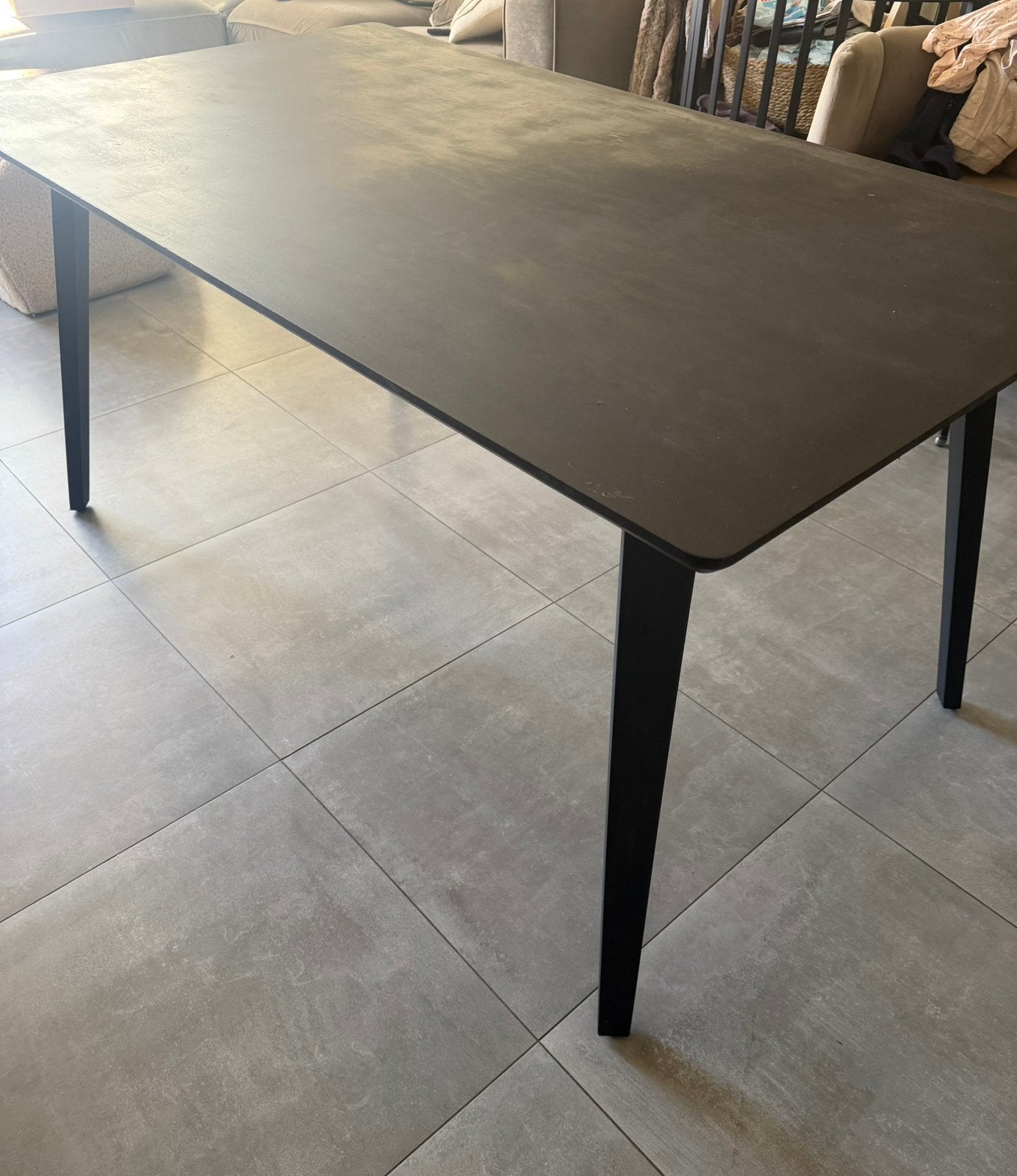 Eettafel 160x90, Huis en Inrichting, Ophalen, Gebruikt, 50 tot 100 cm, Vijf personen of meer