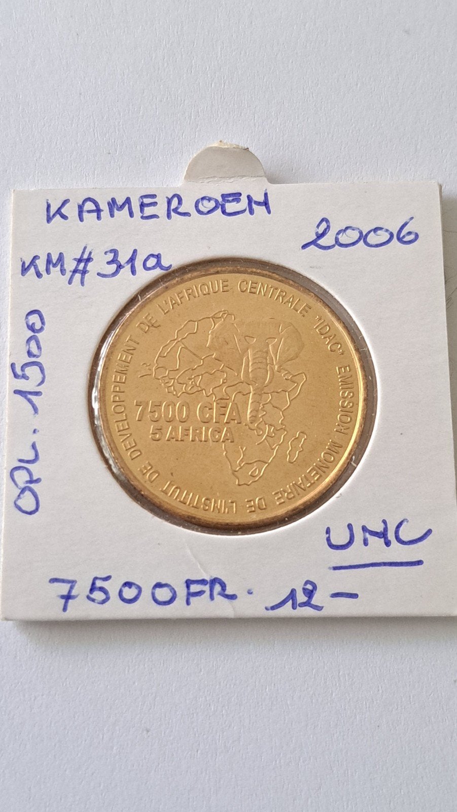 Cameroun 7500 pour 2006 UNC OPL 15.000 UNC, Enlèvement ou Envoi