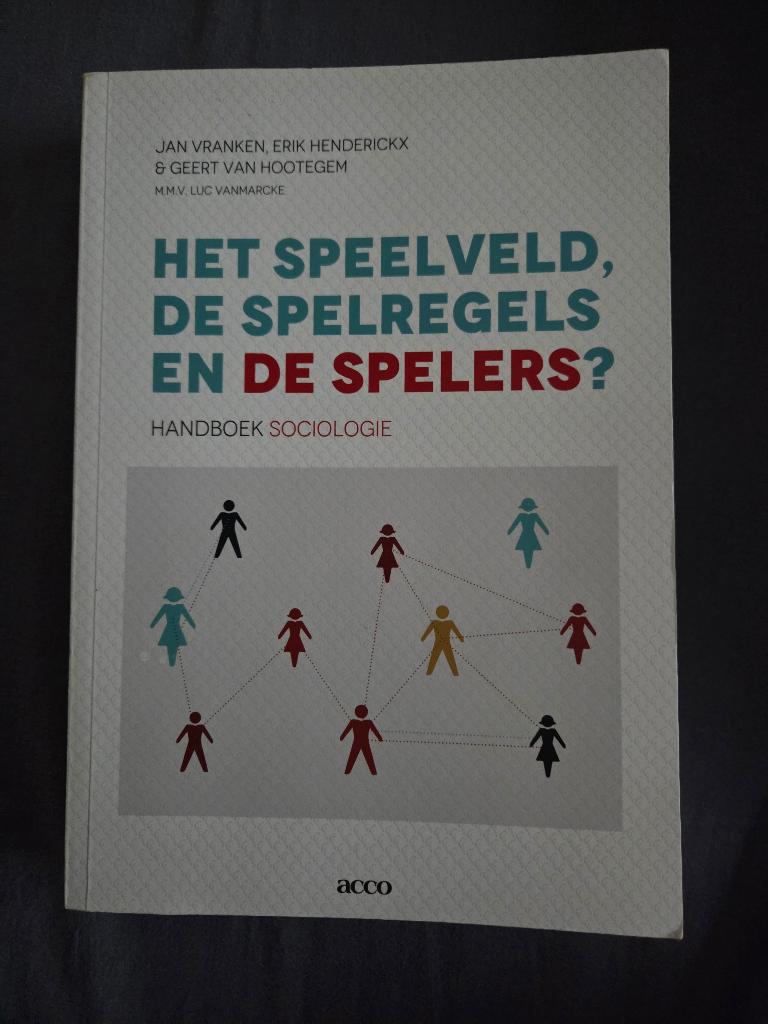 Het speelveld, de spelregels en de spelers, Boeken, Ophalen of Verzenden, Gelezen, Hogeschool, Acco