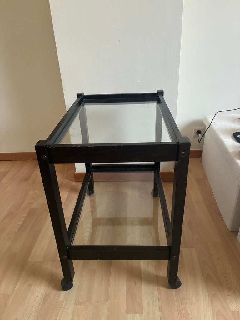 Petite déserte avec double plateau en verre, Enlèvement, Comme neuf, Verre