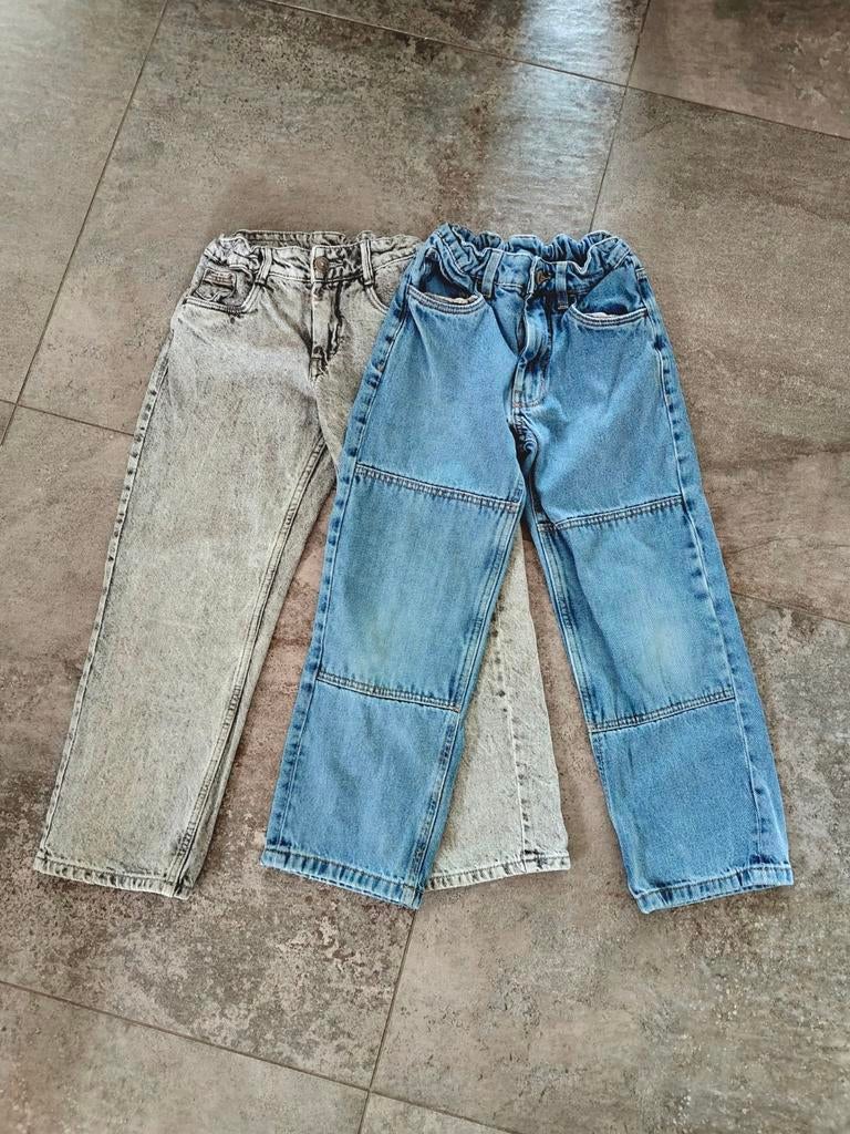 2 wijde broeken maat 134, Enlèvement, Comme neuf, Garçon ou Fille, Pantalon