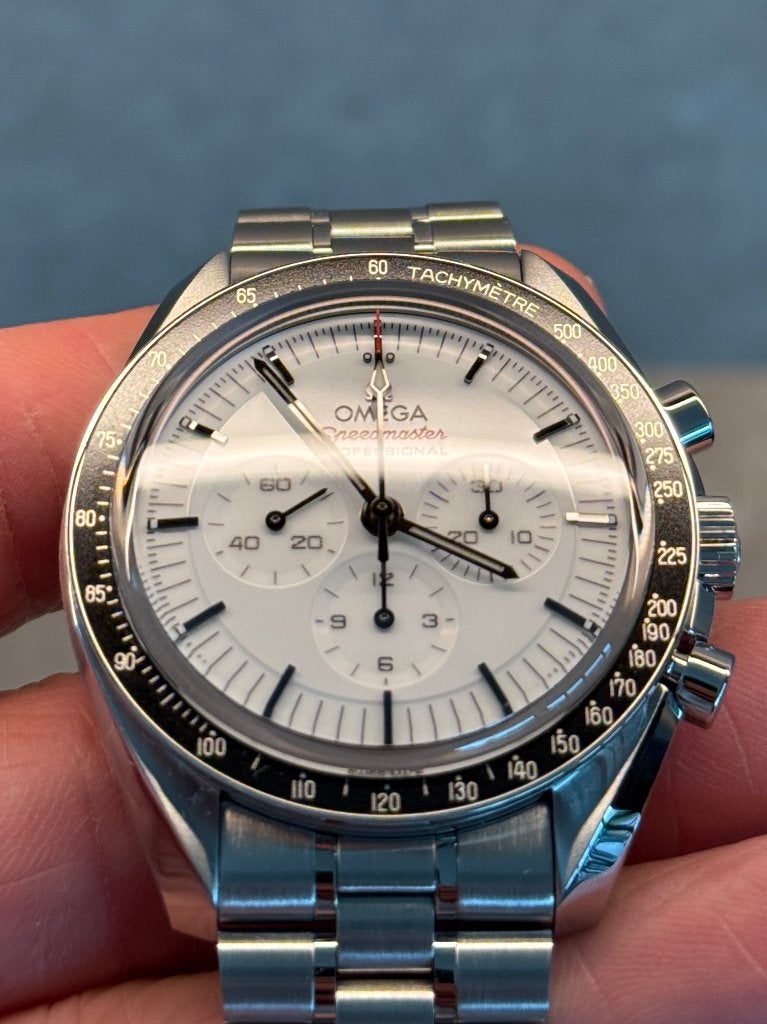Omega speedmaster white (craig white), Handtassen en Accessoires, Horloges | Heren, Staal, Staal, Polshorloge, Ophalen of Verzenden