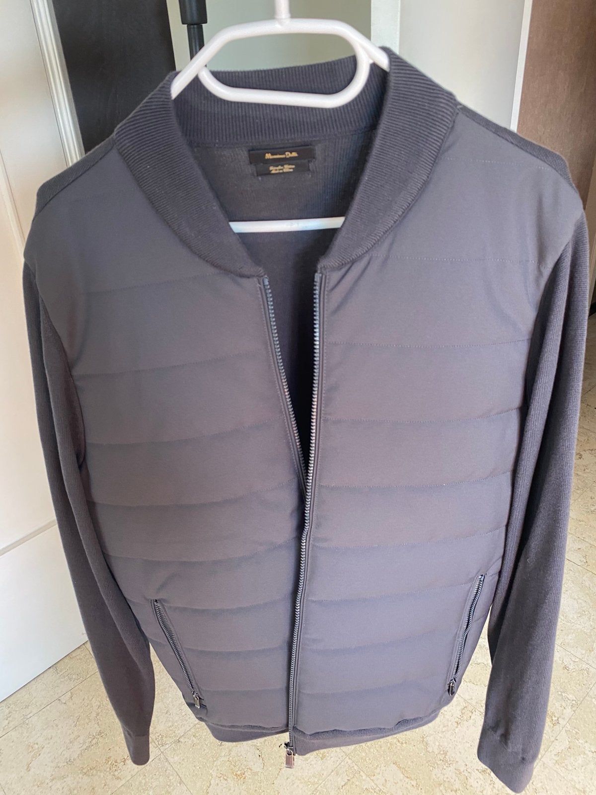 Massimo dutti heren vest/ jas donker blauw, Envoi, Comme neuf, Bleu