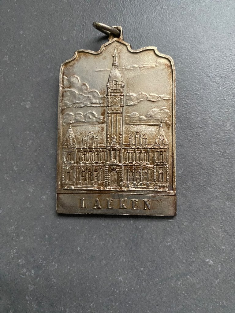 medaille Laeken Laken 1913 place Willems penning, Postzegels en Munten, Penningen en Medailles, Verzenden, Overige materialen