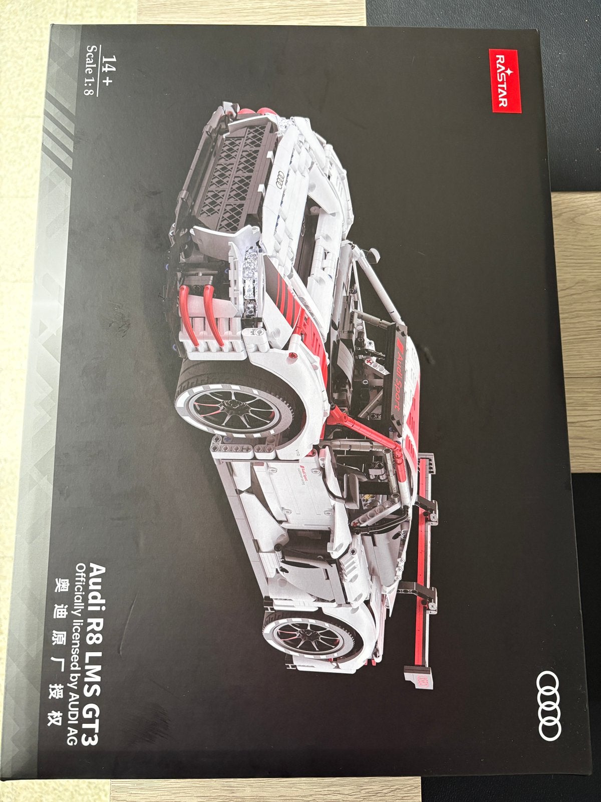 Rastar Audi R8 LMS GT3 1:8, Ophalen, Nieuw, Technic, Ongeopend/sealed