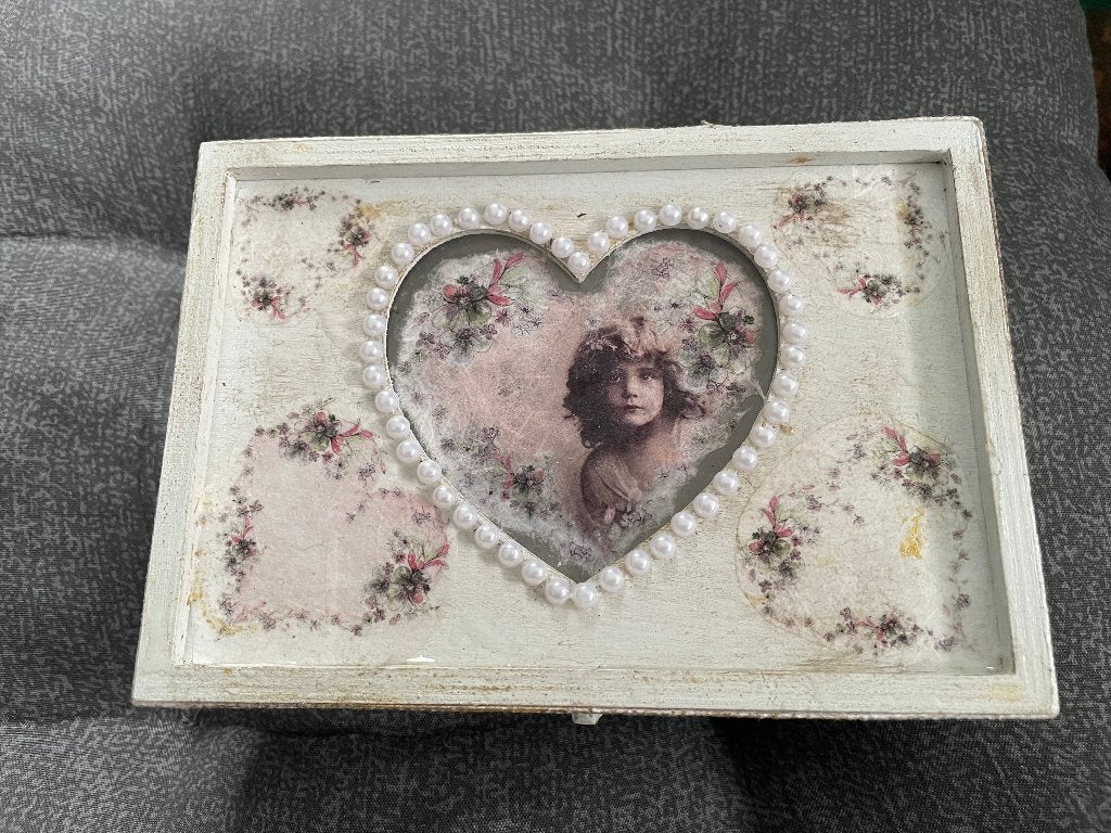 Shabby Chic houten kist, Minder dan 50 cm, Nieuw, Minder dan 50 cm, Ophalen of Verzenden
