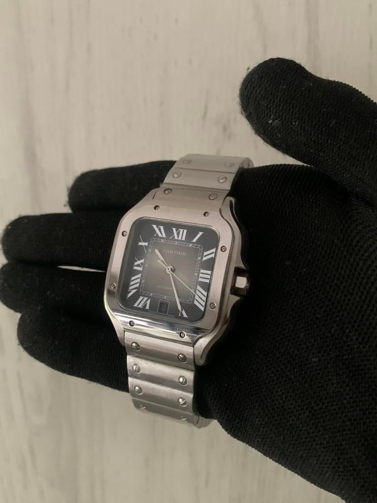 Cartier Santos, Staal, Staal, Polshorloge, Ophalen of Verzenden