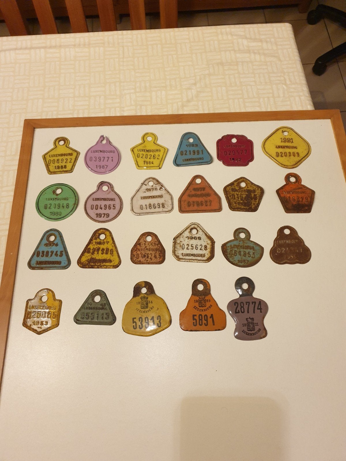 plaques de vélo luxembourgeoises, Enlèvement ou Envoi, Utilisé