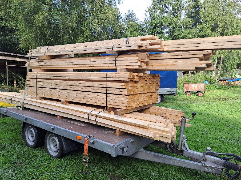 SLS balken 90x40mm en grenen balken 60x55mm, Bricolage & Construction, Bois & Planches, Neuf, Enlèvement, 25 à 50 mm, Poutre