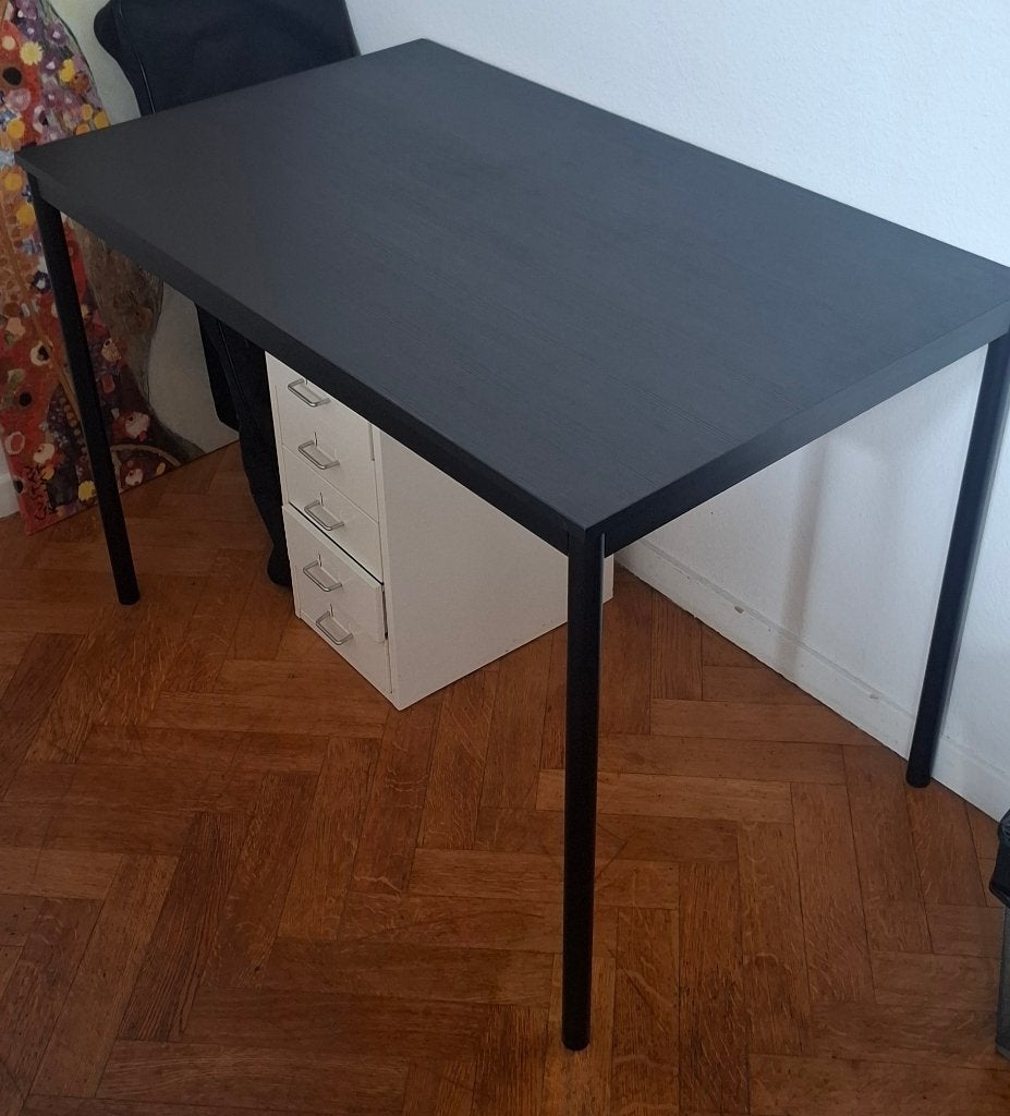 Table à manger noir, Ophalen, 100 tot 150 cm, Overige materialen, 50 tot 100 cm