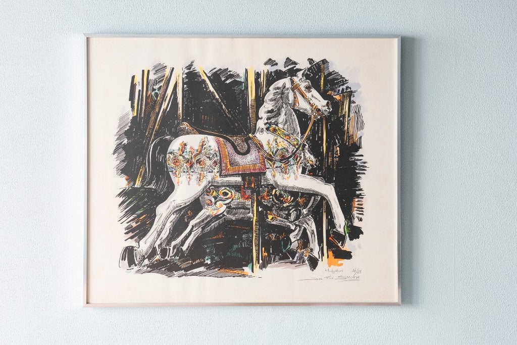 Litho/ets "Carrouselpaard" -  Jos Fred Smith 1920, Antiquités & Art, Art | Lithographies & Sérigraphies, Eau-forte, Édition limitée